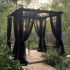 Outdoor Curtains | Sheer Mesh Rod Pocket Patio Gazebo Porch Wedding