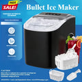 Pebble Ice Maker Countertop, /24H, 2 Ice Cube Sizes, Sonic Bullet Ice Machine, Auto-Cleaning, Stainless Steel