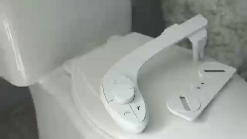 Ultra-Slim Non-Electric Bidet Attachment for Toilet, Self-Cleaning Dual Retractable Nozzles, Adjustable Water Pressure, Fresh Water Sprayer