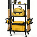 Rolling Storage Rack 3 & 4 Tier Cylindrical Mobile Organizer with Wheels – Freestanding Bathroom Kitchen Bedroom Shelf Tower