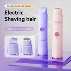 Electric Epilator for Women Double Head USB Rechargeable Hair Removal Shaver Bikini Trimmer Body Private Area Grooming Device