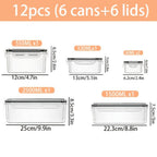 Container Set Food Storage Organizer with Locking Plastic Lids in 12-, 24- or 48-Piece Options