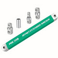 Ratchet Wrench 2-in-1 Offset Extension with 1/4" 3/8" 1/2" Square Head Adapters, 180-Degree Rotation High Torque Non-Slip Handle