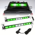 Visor Light Bar 162 LEDs 4-Color Switchable Emergency Warning Light Bar with 27 Flash Patterns Dual Switch Windshield Dash Lights for Trucks