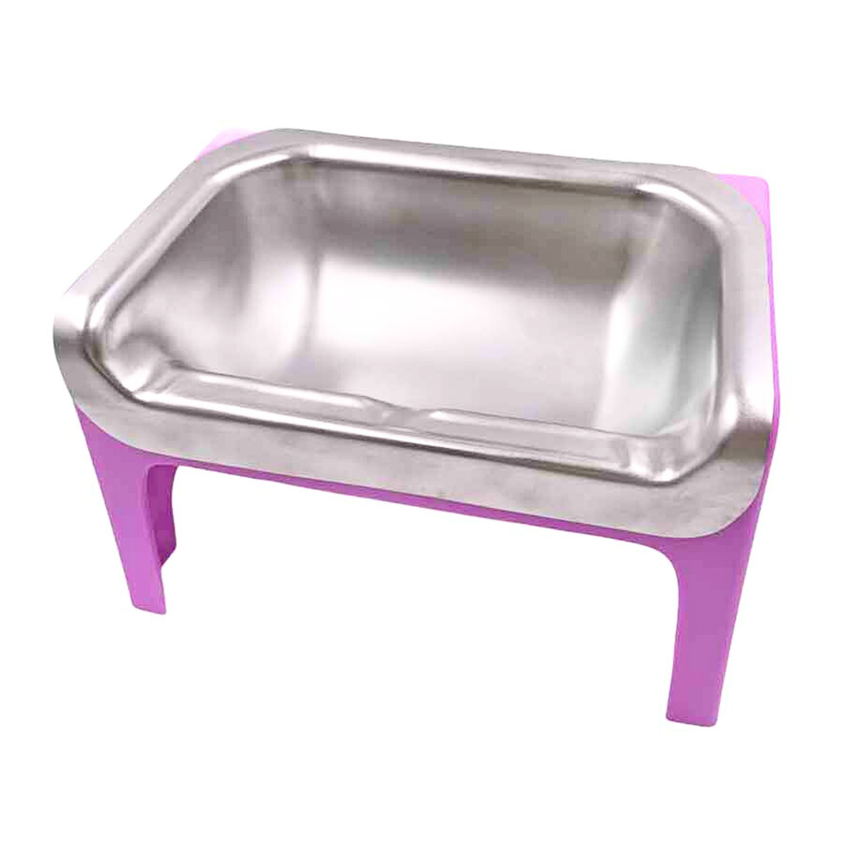 Elevated Stainless Steel Pet Bowl Set Purple