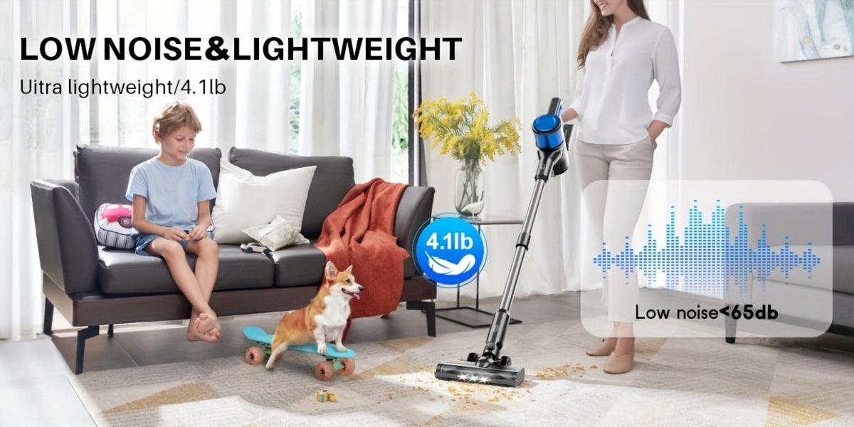 Stick Vacuum Cleaner 70Kpa MAX Suction Cordless & Corded 8-in-1 Handheld Vacuum for Hard Floors, Carpets & Pet Hair