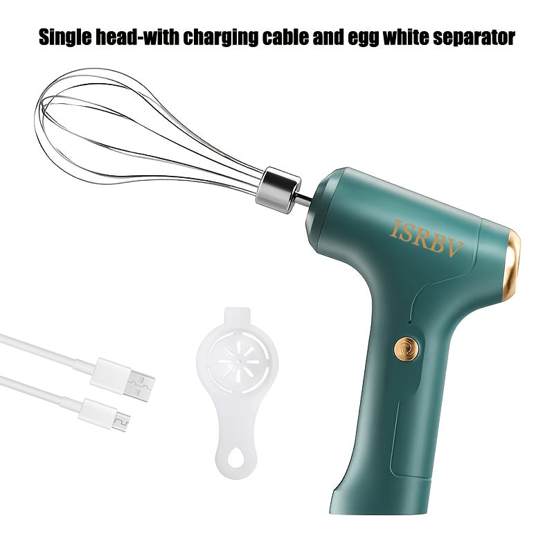 Cordless Electric Egg Beater & Cream Whipper - Handheld Stand-Up Portable Mixer for Cake Baking, Ice Cream & Whipping