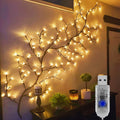String Lights, 96-LED Warm White Willow Vine Branch with 5.9-Foot Length and IP45 Rating with Specific Power, Color, Length and Mode Choices