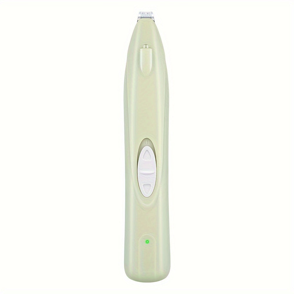 LED Dog Paw Trimmer with USB-Rechargeable Cordless Design, Spare Head Pieces and Purple or Green Finish