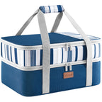 Insulated Casserole Carrier, 15.7-Inch Baking Dish Bag in Single or Double-Deck Configurations