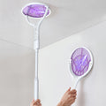 Electric Fly Swatter Racket 4000V, Rechargeable Mosquito Zapper with Auto One-Touch Kill, Detachable Head