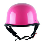 German Style Motorcycle Half Face Helmet – Novelty Skull & Carbon Fiber Design, UV Glossy Finish, Removable Washable Padding