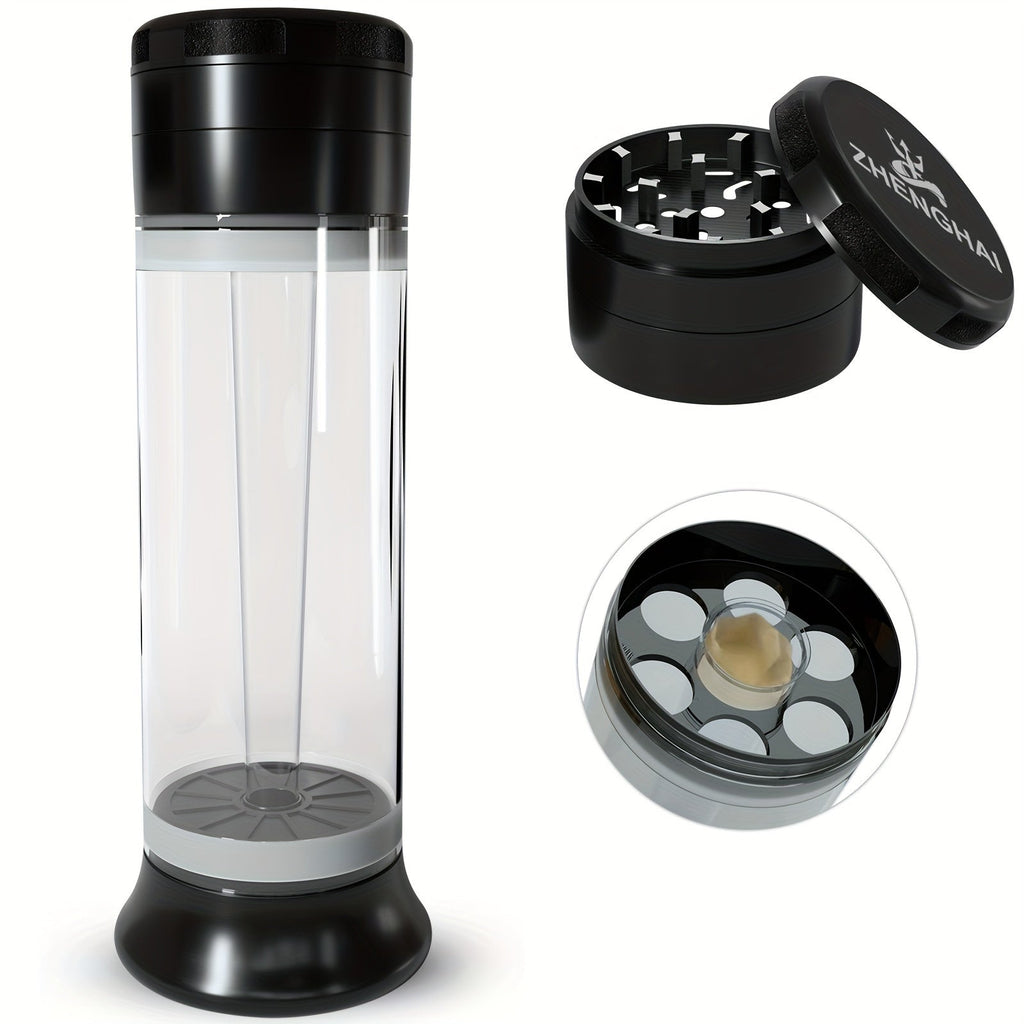 3-in-1 Zinc Alloy Spice Grinder Pre-Rolled Cone Loader 6-Hole Storage Rolling Machine for Entryways, Bedrooms and Living Spaces