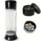 3-in-1 Zinc Alloy Spice Grinder Pre-Rolled Cone Loader 6-Hole Storage Rolling Machine for Entryways, Bedrooms and Living Spaces