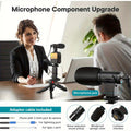 Phone Vlogging Kit with Noise-Reduction Microphone Tripod & LED Fill Light, TikTok YouTube Instagram Content Creator Setup