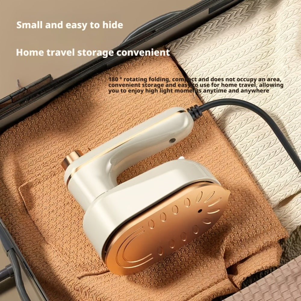 Mini Portable Folding Travel Iron, Compact Handheld Steam Iron for Travel, Dorm, Apartment & Home Office