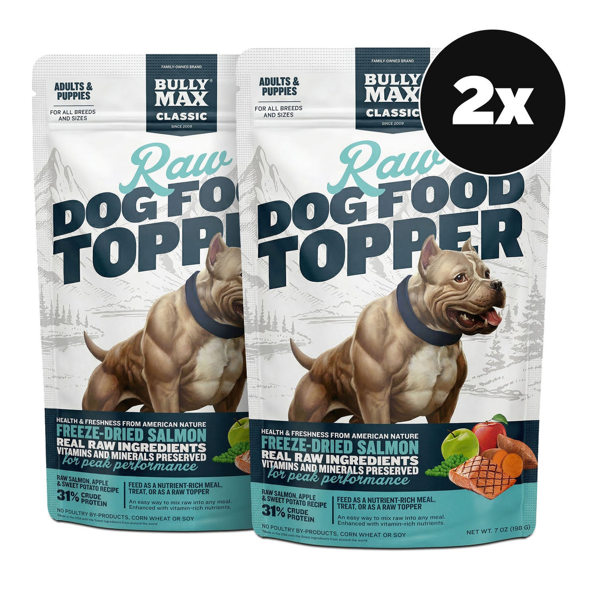Freeze-Dried Salmon Dog Food Topper, 2 Bags