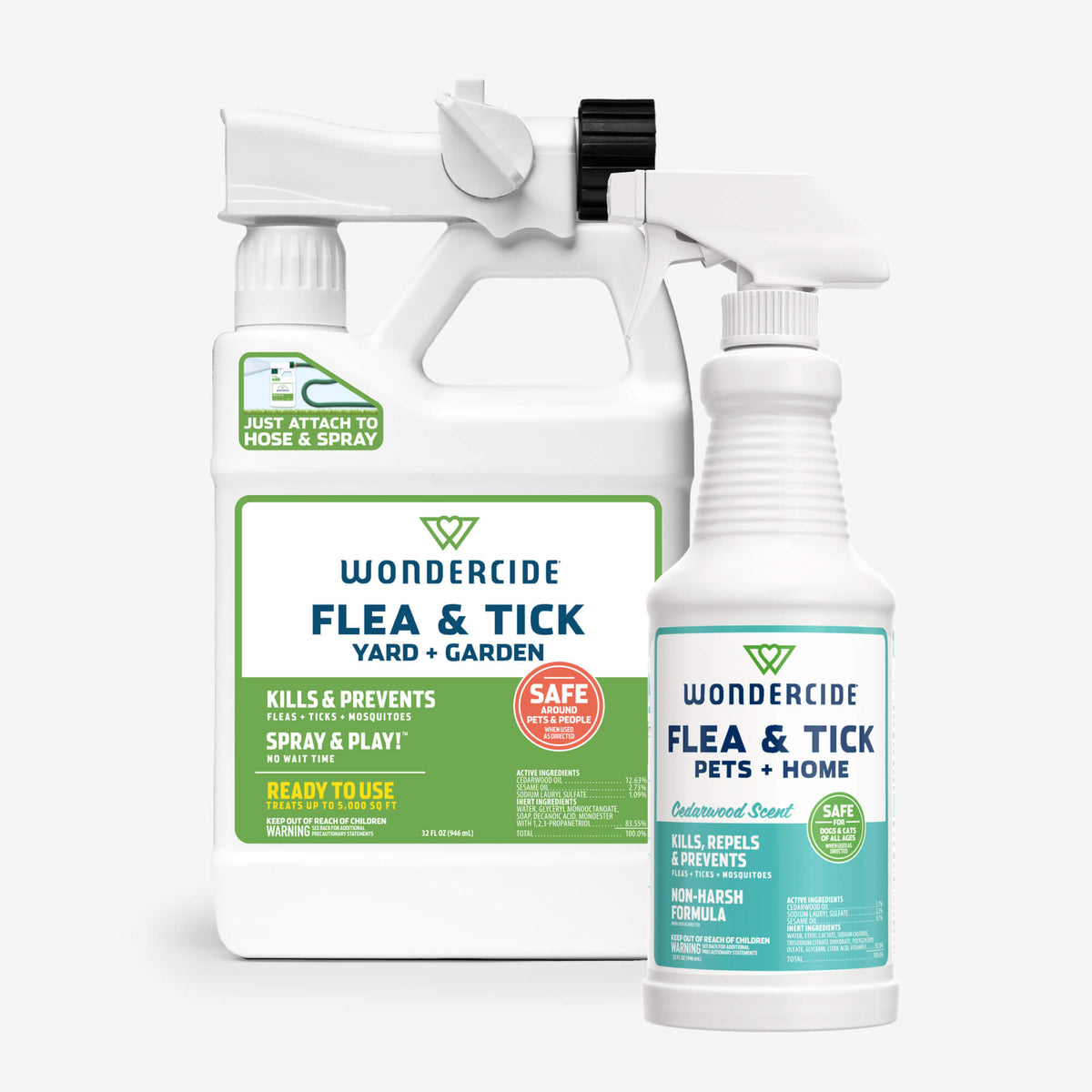 Flea and Tick Spray Kit for Pets and Yard Cedarwood