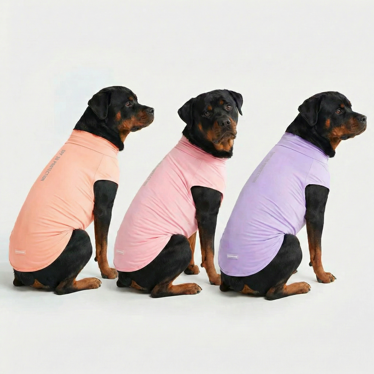UPF 30 Dog Sun Shirt, Pink Purple Peach / 4XL