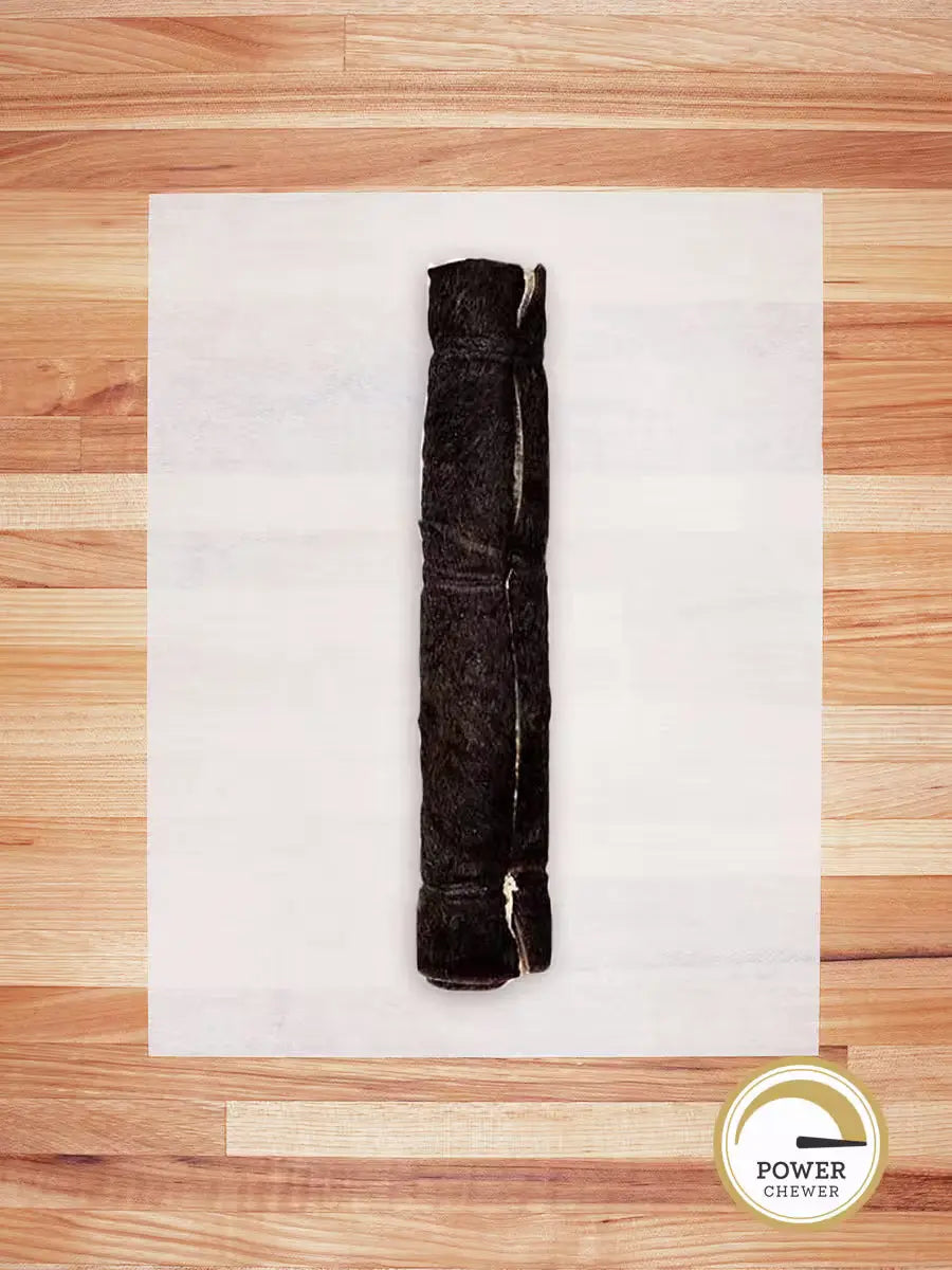 Natural Beef Hide Roll Chews, Giant (12") - with hair