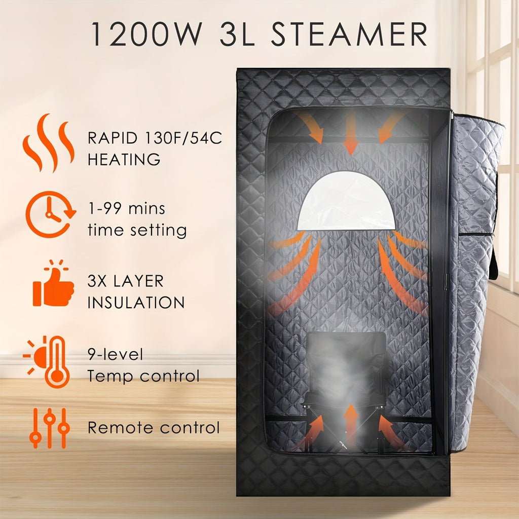 Portable Sauna, Steam Sauna Tent Home Spa Gym Yoga Detox Relaxation for Garden, Patio and Yard Use