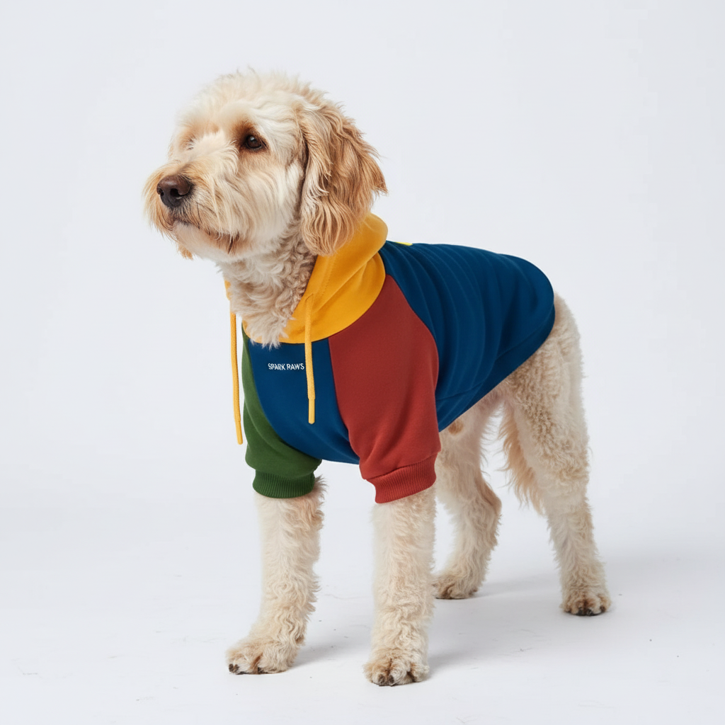 Stretch Fleece Color Block Dog Hoodie, 2XL