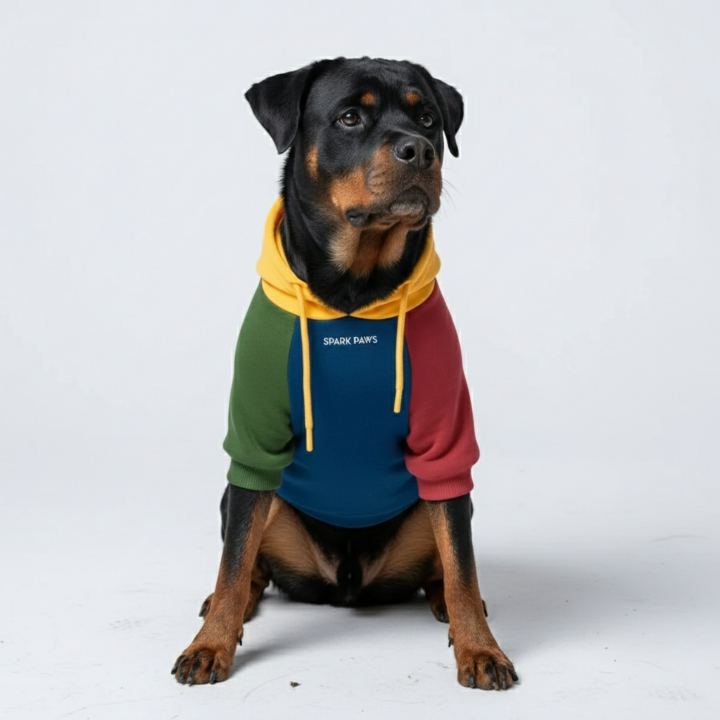 Stretch Fleece Color Block Dog Hoodie, 4XL