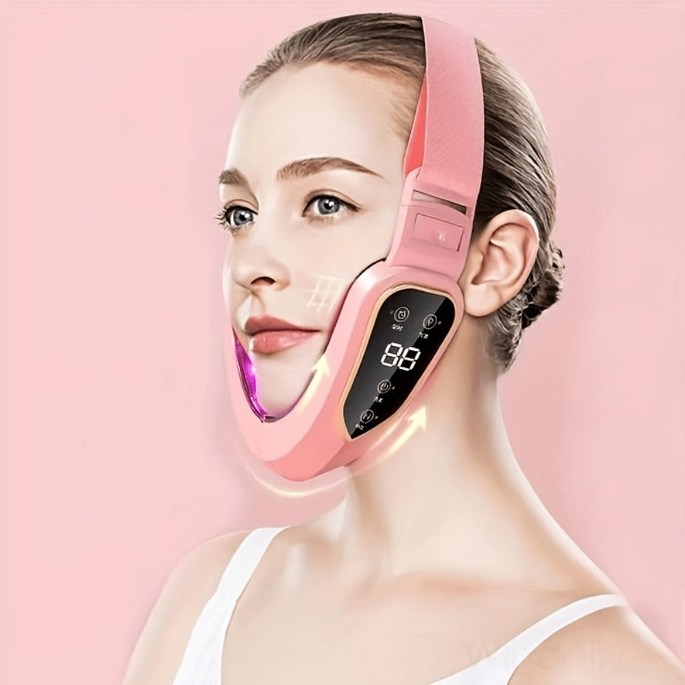 Double Chin Reducer Face Lifting Massager - 6-Speed Electric V-Line Facial Slimming Device