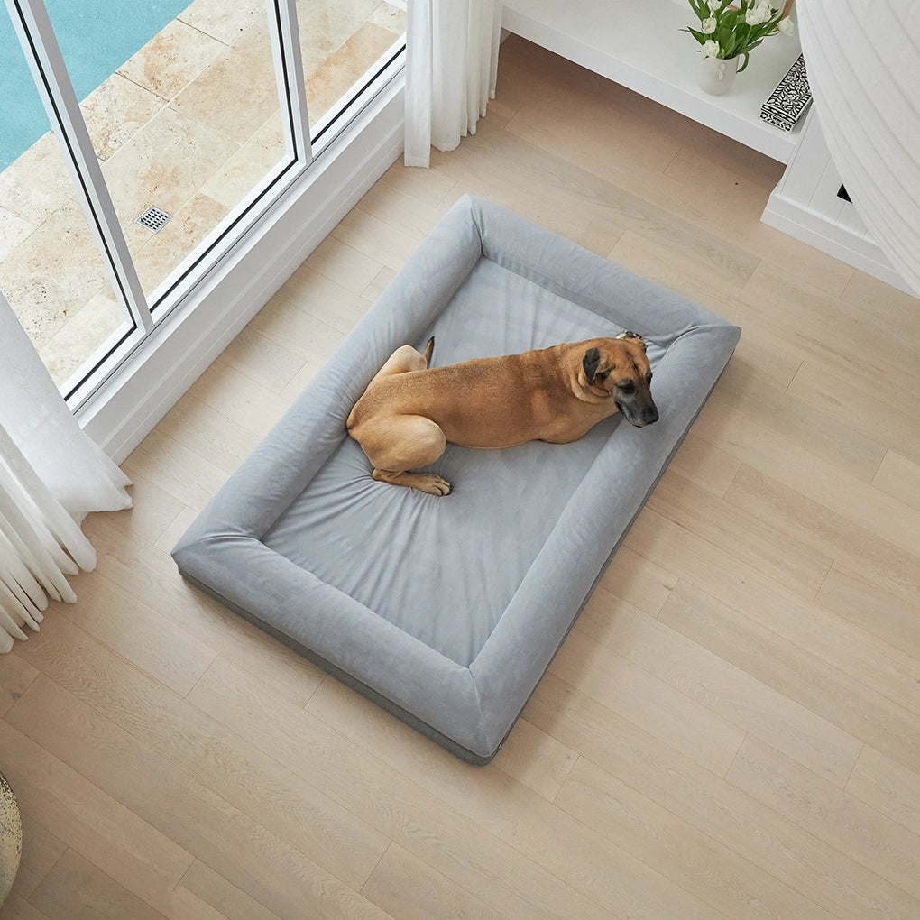 Luxury Microfiber Dog Bed, Original Gray / XXL