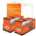 48-Pack Trading Card Storage Holder Set with Clear 35PT Cases and Single-Point Magnetic Closure