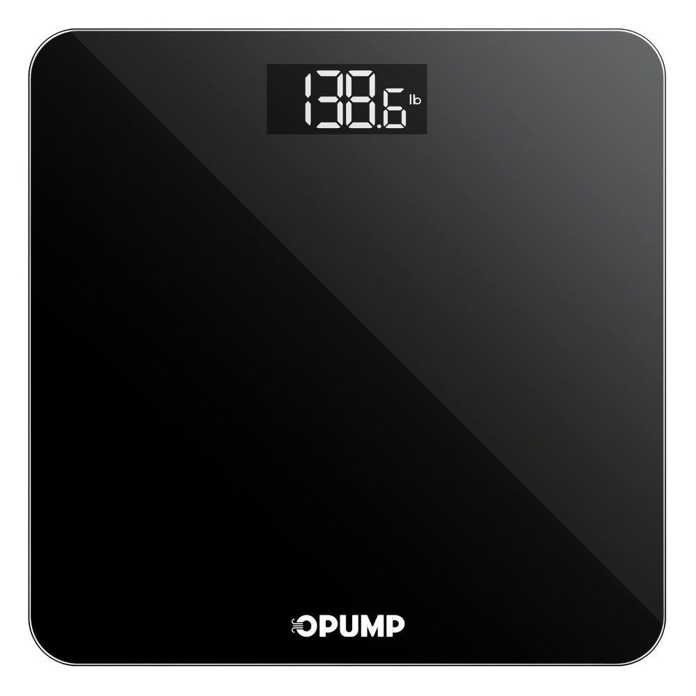Patterned Digital Bathroom Scale with Top LED Display in Six Marble, Bronze, Black and Blue Styles
