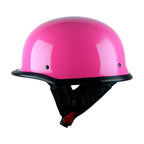 German Style Motorcycle Half Face Helmet – Novelty Skull & Carbon Fiber Design, UV Glossy Finish, Removable Washable Padding