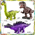 Electric Walking Dinosaur Toys Set of 3 with Sound, Light & Walking Functions, Interactive Moving Dino Toy Collection