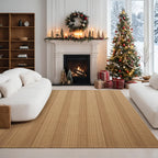 Braided Woven Indoor Rug with 2 x 3-Foot to 6 x 9-Foot Sizes and One Two-Piece Gray Mat Set