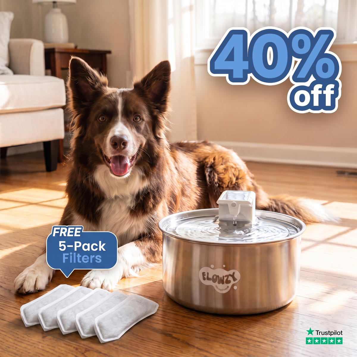 Rechargeable Outdoor Dog Water Fountain, Default Title