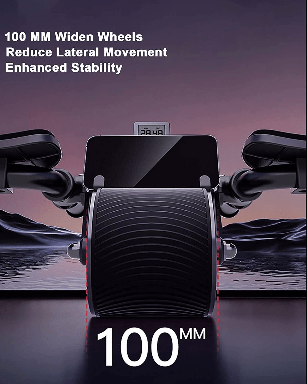 Ab Wheel Roller for Core Strength Training, Non-Slip Abdominal Exercise Wheel with Knee Pad for Home Gym, Effective Ab Roller for Men