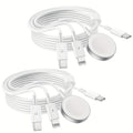 6-Foot Charging Cable with USB-C Input, Lightning, USB-C and Magnetic Watch Pad in One- or Two-Pack Options