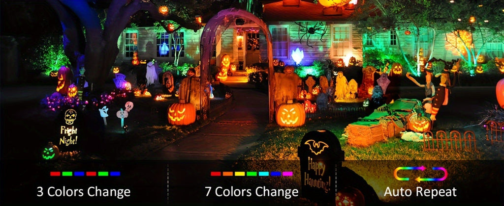RGB LED Flood Light 25W Outdoor Color Changing - 1000 DIY Colors, 44-Key Remote, Strobe & Fade Modes