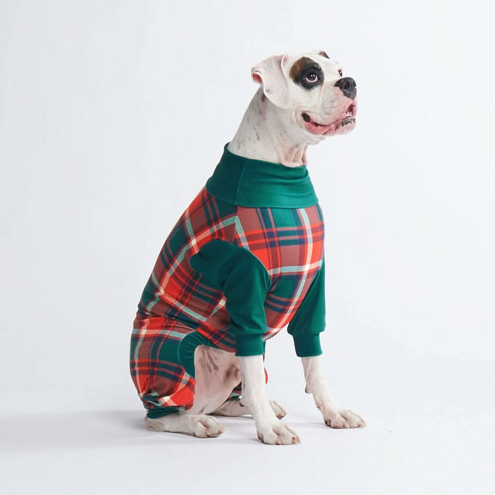 Green and Red Plaid Dog Pajamas, 3XL