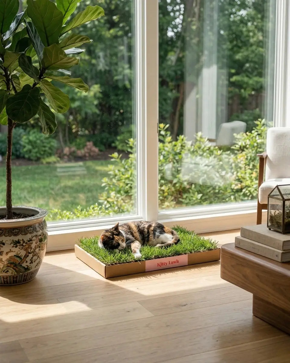 Natural Hydroponic Cat Grass Lounging Pad product image 1