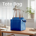 Large Divided Picnic Tote Bag with Separate Sections for Eggs, Bottles and Delicate Groceries, Available in Four Colors