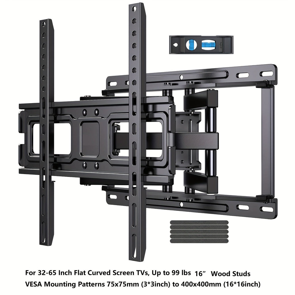 Full Motion TV Wall Mount 37-75 Inch, Dual Arm Swivel Tilt, VESA 600x400mm, Extends 15.4 Inch, Fits LED LCD OLED Flat Curved Screens