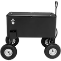 Rolling Cooler Cart 80QT Portable Wagon with 10" Wheels, Patio Beach Outdoor Drink Cooler, for Camping, Travel and Outdoor Use