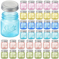 Mason Jar Shot Glasses 36 Pcs with Lids – 2 Oz Dishwasher Safe Mini Shooter Glasses – Perfect for Wedding Party Favors, Home Bar, Desserts