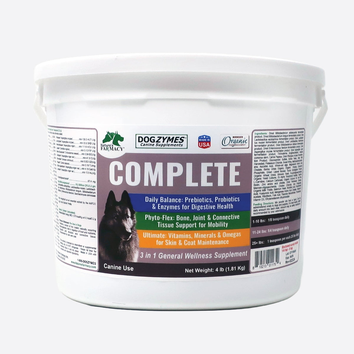 All-in-One Dog Nutrition Supplement Pail - 4 lb