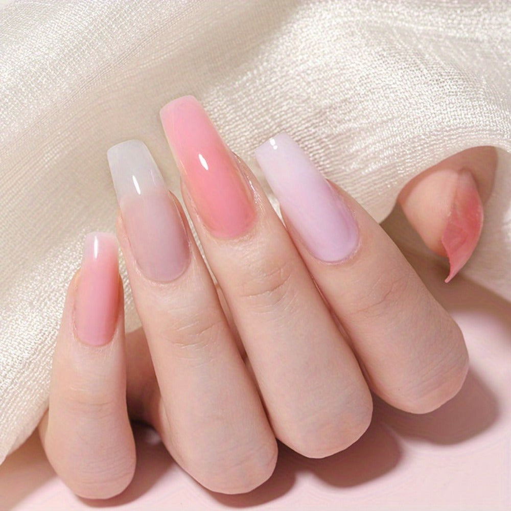 36-Color Polygel Nail Extension Kit with LED UV Lamp, Complete Poly Gel Starter Set with Dual Forms, Slip