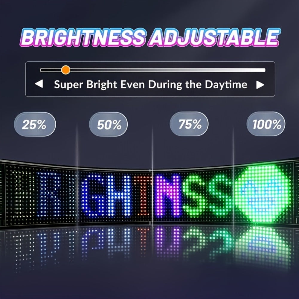 Flexible LED Matrix Screen Display DIY Text Picture & GIF, App & Remote Control, 5V USB Powered, 16x32 to 16x144