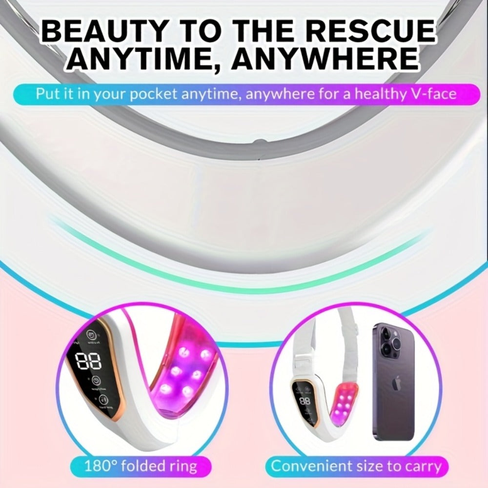 Double Chin Reducer Face Lifting Massager - 6-Speed Electric V-Line Facial Slimming Device