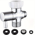 Toilet T-Adapter Diverter Valve with Shutoff – 304 Stainless Steel G7/8 American Thread, Chrome Finish