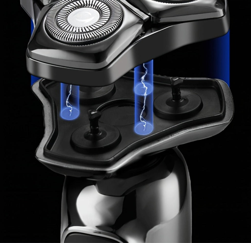 Rotary Shaver for Men 3-in-1 Cordless Rechargeable Electric Razor - Floating Head Wet Dry Shaver
